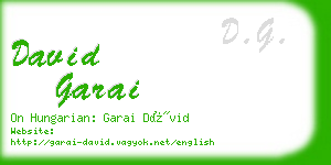 david garai business card